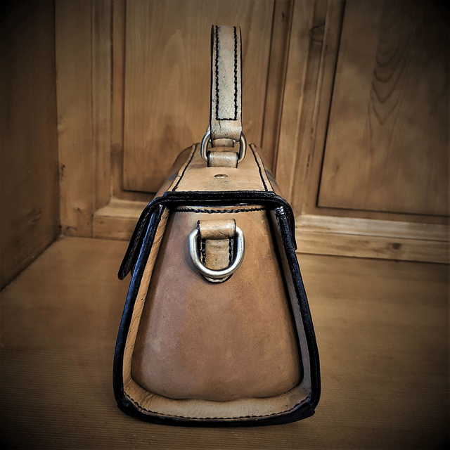 Sac à main en cuir marbré