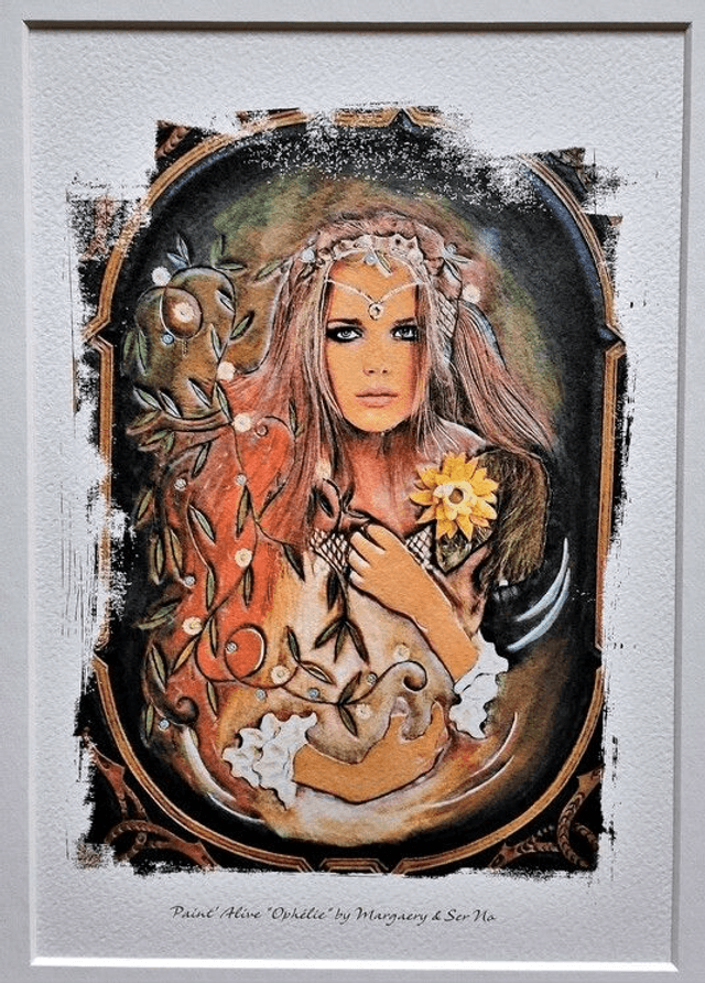 Portrait néo médiéval, affiche d'art, repro