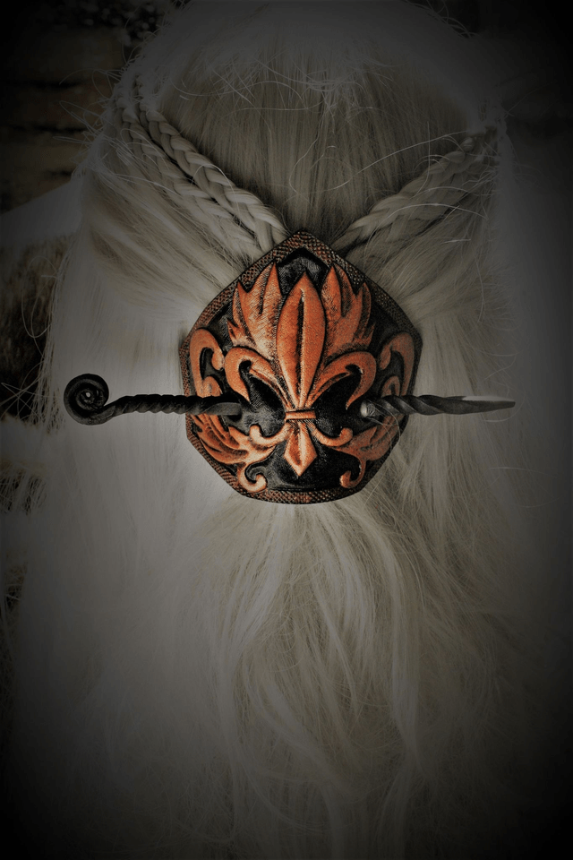 Barrette à pic médiévale fleur de Lys